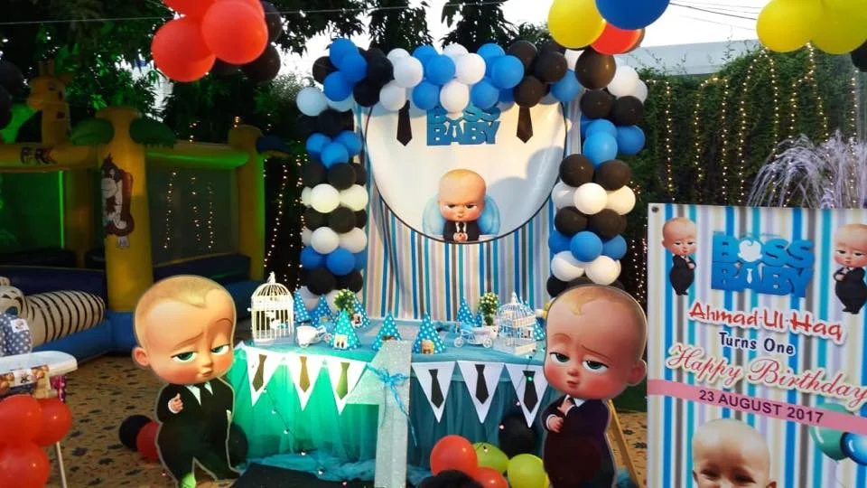 boy 1st Birthday party boss baby theme